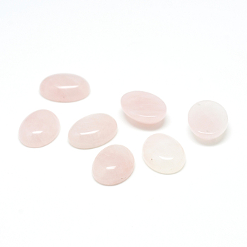 Natural Rose Quartz Gemstone Cabochons, Oval, 25x18x7mm