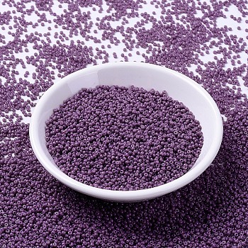 MIYUKI Round Rocailles Beads, Japanese Seed Beads, 11/0, (RR4489) Duracoat Dyed Opaque Dark Orchid, 11/0, 2x1.3mm, Hole: 0.8mm, about 1111pcs/10g