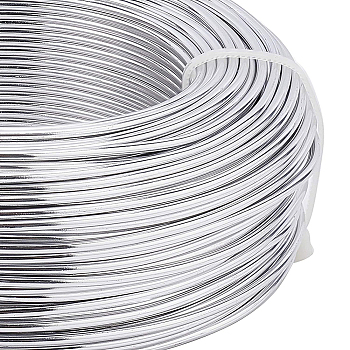 Anodized Aluminum Wire, for Jewelry Making, Silver, 12 Gauge, 2.0mm, about 180.44 Feet(55m)/500g