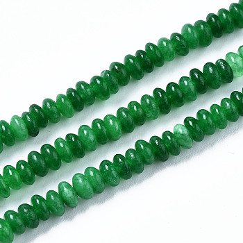 Natural Malaysia Jade Beads Strands, Rondelle, 4~5x2mm, Hole: 0.8mm, about 165~170pcs/strand, 14.96~15.35 inch(38~39cm)