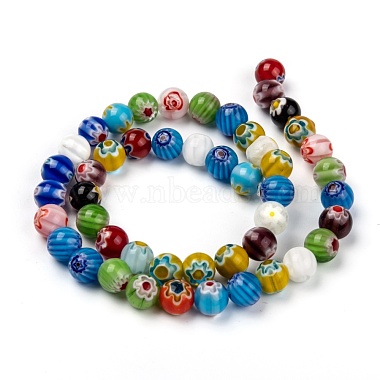 Handmade Millefiori Glass Beads Strands(LK14)-2