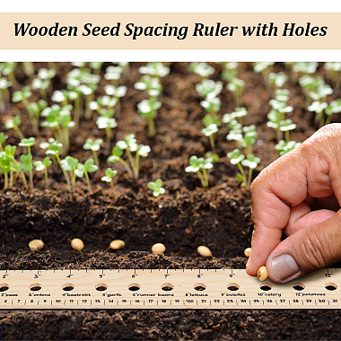 Pine Wood Plant Seed Spacing and Interval Rulers(AJEW-WH0083-101A)-6