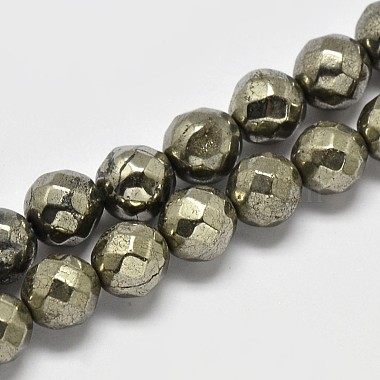 6mm Round Pyrite Beads