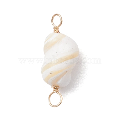 Natural Conch Shell Connector Charms(PALLOY-JF02812-02)-3