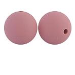 Round Food Grade Eco-Friendly Silicone Beads, Rosy Brown, 9mm, Hole: 1.4mm(SI-JX0066A-76)