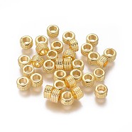 Tibetan Style Spacer Beads, Lead Free & Cadmium Free, Golden Color, about 5mm in diameter, 3mm long, hole: 3mm(K08PT011)
