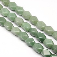 Natural Green Aventurine Faceted Rhombus Beads Strands, 18x13x12mm, Hole: 1mm, about 22pcs/strand, 15.74 inch(G-L235A-08B)
