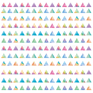 PVC Wall Stickers, Wall Decoration, Triangle Pattern, 900x390mm, 2 sheets/set(DIY-WH0228-846)