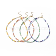 Glass Seed Beaded Necklaces for Women, Mixed Color, 15 inch(38.1cm)(NJEW-JN03951)