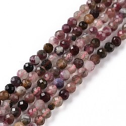 Natural Tourmaline Beads Strands, Faceted, Round, 3.5mm, Hole: 0.6mm, about 118pcs/strand, 15.87''(40.3cm)(G-P488-01A)