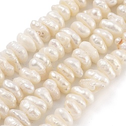 Natural Keshi Pearl Cultured Freshwater Pearl Beads Strands, Baroque Pearls, Nuggets, Old Lace, 3~4mm, Hole: 0.6mm, about 85pcs/strand, 7.09 inch(18cm)(PEAR-C003-31B)