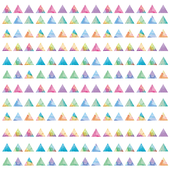 PVC Wall Stickers, Wall Decoration, Triangle Pattern, 900x390mm, 2 sheets/set