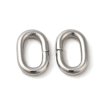 304 Stainless Steel Linking Rings, Quick Link Connectors, Oval, Stainless Steel Color, 9x6x1.5mm, Inner Diameter: 6x3mm