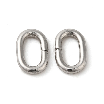 Non-Tarnish 304 Stainless Steel Linking Rings, Quick Link Connectors, Oval, Stainless Steel Color, 9x6x1.5mm, Inner Diameter: 6x3mm