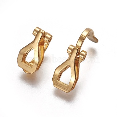 Brass Clip-on Earring Findings(KK-F785-01G)-2