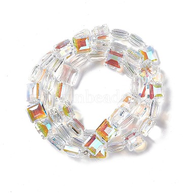 Transparent Electroplate Glass Beads Strands(EGLA-E030-01K)-2