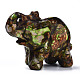 Elephant Assembled Natural Bronzite & Synthetic Imperial Jasper Model Ornament(G-N330-62)-4