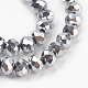 Chapelets de perles en verre galvanoplastique(X-GLAA-K027-FP-A02)-3