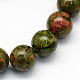Natural Unakite Round Beads Strands(G-S175-6mm)-1