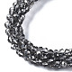 Faceted Transparent Glass Beads Stretch Bracelets(BJEW-S144-002B-06)-3