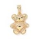 Brass Cubic Zirconia Pendants(ZIRC-K089-16G-01)-1