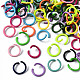 Spray Painted Iron Open Jump Rings(X-IFIN-T017-04A)-1