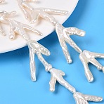 Natural Baroque Keshi Pearl Beads Strands, Nucleated Pearl, Chicken Toe, Creamy White, 22~55x16~45x4~12mm, Hole: 0.6mm, about 11~13pcs/strand, 14.96~15.75 inch(38~40cm)(PEAR-S020-Y03)