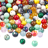 Gemstone Beads, Round, 8mm, Hole: 1mm, 200pcs/box(G-NB0001-47)