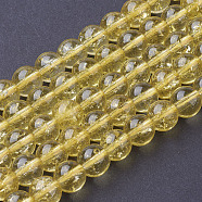 Synthetic Citrine Beads Strands, Round, Dyed & Heated, 8mm, Hole: 1mm, about 50pcs/strand, 15.5 inches(G-C076-8mm-6A)
