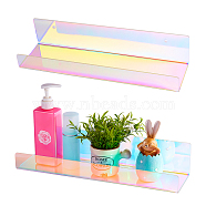 ARRICRAFT 2 Sets Invisible Acrylic Floating Wall Ledge Shelf, with Iron Screws, Bathroom Storage Shelves Display Organizer, Rectangle, Colorful, 38.1x10.2x7.6cm(DJEW-AR0001-03)