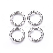 304 Stainless Steel Jump Rings, Open Jump Rings, Stainless Steel Color, 13 Gauge, 12x1.8mm, Inner Diameter: 8mm(X-STAS-F174-12P)