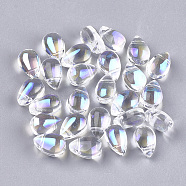 Transparent Glass Charms, for DIY Jewelry Making, AB Color Plated, teardrop, Clear AB, 9x6x6mm, Hole: 0.5mm
(X-GGLA-S042-05A)