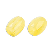 Resin Beads, Imitation Jade, Barrel, Yellow, 14x12mm, Hole: 2mm(RESI-N034-11-K05)