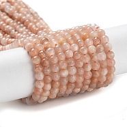 Natural Multi-Moonstone Beads Strands, Round, 4mm, Hole: 0.6mm, about 109pcs/strand, 14.96''(38cm)(G-J400-D04-01)