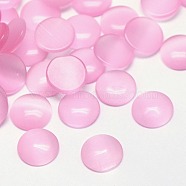 Cat Eye Cabochons, Half Round, Pearl Pink, 5x2mm(CE-J002-5mm-12)