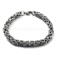 304 Stainless Steel Rope Chain Bracelet, Stainless Steel Color, 8-1/2 inch(21.6cm)(BJEW-Z023-03A)
