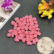 Plastic Imitation Luminous Stone Display Decoration, Nuggest, Hot Pink, 20mm(PW-WG75281-03)