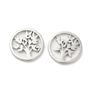 304 Stainless Steel Tree of Life Charms, Stainless Steel Color, 11x1mm(STAS-H214-21P)