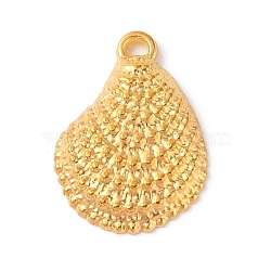 Tibetan Style Alloy Pendants, Cadmium Free & Lead Free, Shell Shape, Golden, 20x15x3.3mm, Hole: 1.4mm, about 854pcs/1000g(FIND-C060-050G)