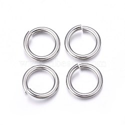 Tarnish Resistant 304 Stainless Steel Jump Rings, Open Jump Rings, Stainless Steel Color, 13 Gauge, 12x1.8mm, Inner Diameter: 8mm(X-STAS-F174-12P)