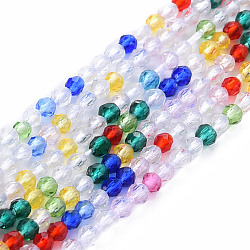 Glass Beads Strands, Faceted, Rondelle, Colorful, 2mm, Hole: 0.5mm, about 192~194pcs/strand, 12.99~13.39 inches(33~34cm)(EGLA-S174-23A-05)
