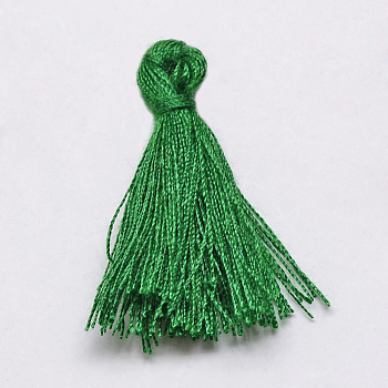 Handmade Cotton Tassel Decorations, Pendant Decorations, Green, 29~35mm