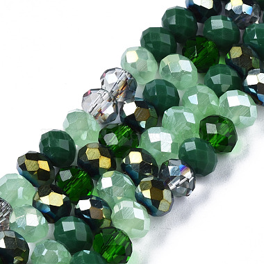 Sea Green Rondelle Glass Beads