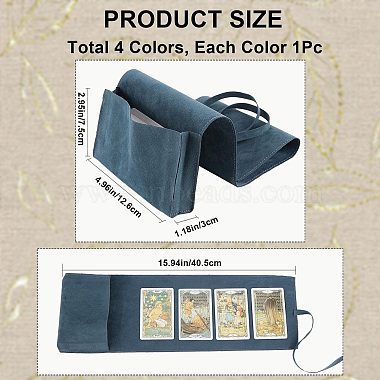 4Pcs 4 Colors Double-Sided Velvet Tarot Cards Storage Bags(ABAG-CN0001-03)-2