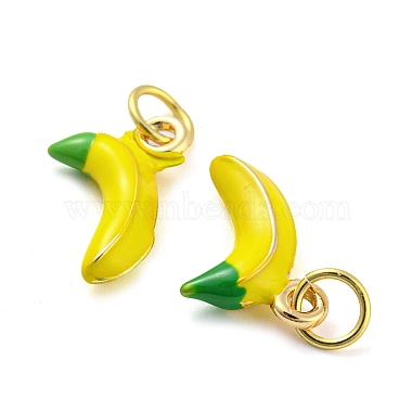 Banana Rack Plating Brass Enamel Charms(KK-Q804-02G)-2