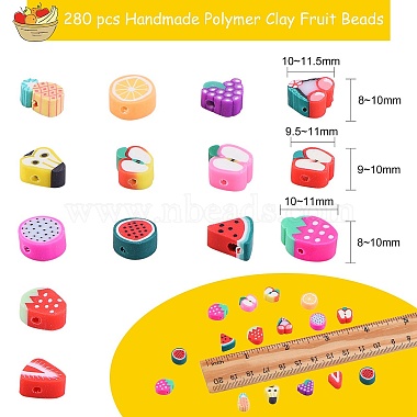280Pcs 14 Style Handmade Polymer Clay Beads(CLAY-SZ0001-56)-7