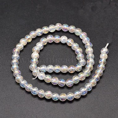 Chapelets de perles de quartz craquelé synthétique électrolytique(X-EGLA-J067-6mm-AB01)-2