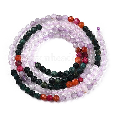Natural & Synthetic Mixed Gemstone Beads Strands(G-D080-A01-03-24)-2