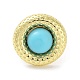 Resin Flat Round Open Cuff Ring(RJEW-A035-02G)-3