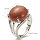 Adjustable Natural & Synthetic Gemstone Finger Rings(RJEW-F075-01)-6